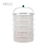 5-Layer Transparent Food Covers – Stackable, Dustproof Storage Boxes for Kitchen Organization!